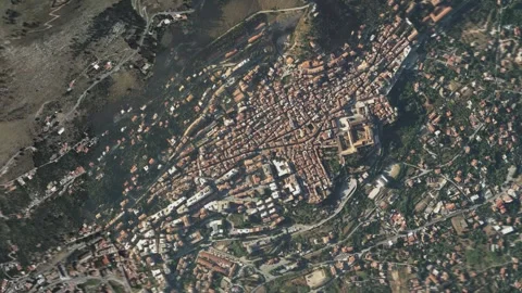 Earth zoom in from space and focus on Monreale, Italy Stock Footage 277204553