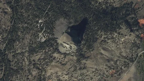 Earth zoom in from space and focus on Devils Tower National Monument, USA Stock Footage 296946813