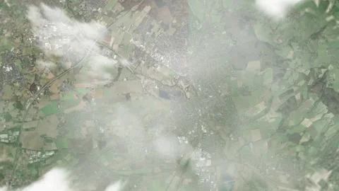 Earth zoom in from space and focus on Bad Salzuflen, Germany. 3D style Stock Footage 299982995