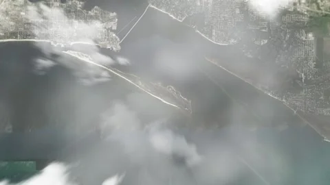 Earth zoom in from space and focus on Biloxi, Mississippi, Deer Island, USA. 3D Stock Footage 300061368