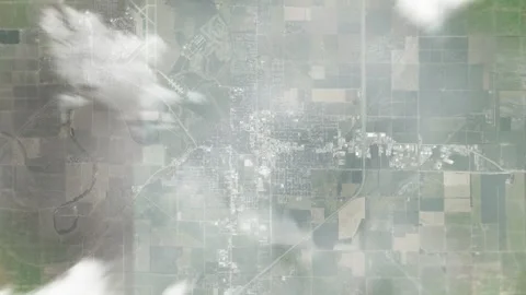 Earth zoom in from space and focus on Blytheville, Arkansas, USA. 3D style Stock Footage 300065053