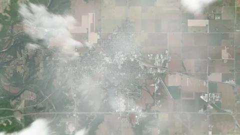 Earth zoom in from space and focus on Boone,  Iowa, USA. 3D style animation. Stock Footage 300066366