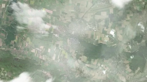 Earth zoom in from space and focus on Bueckeburg, Germany. 3D style animation. Stock Footage 300075271