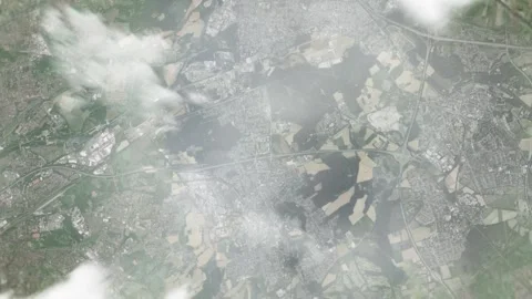 Earth zoom in from space and focus on Castrop-Rauxel, Germany. 3D style Stock Footage 300088015