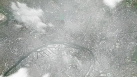 Earth zoom in from space and focus on Épinay-sur-Seine, France. 3D style Stock Footage 300164553