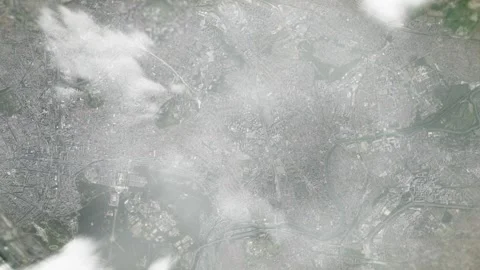 Earth zoom in from space and focus on Fontenay-sous-Bois, France. 3D style Stock Footage 300217042