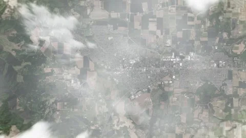 Earth zoom in from space and focus on Forest Grove, Oregon, USA. 3D style Stock Footage 300217536