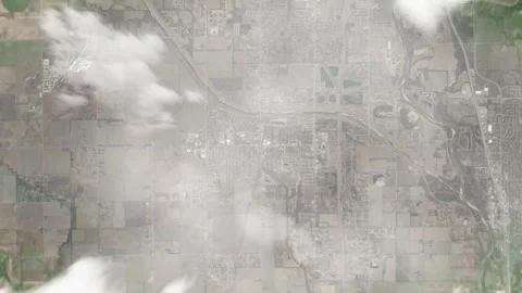 Earth zoom in from space and focus on Haysville, Kansas, USA. 3D style Stock Footage 300257707