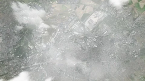Earth zoom in from space and focus on Le Blanc Mesnil, France. 3D style Stock Footage 300319826
