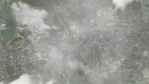Earth zoom in from space and focus on Leipzig, Germany. 3D style animation. Stock Footage 300324853
