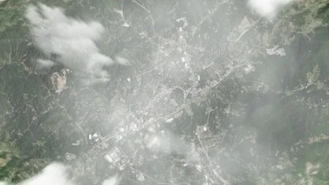 Earth zoom in from space and focus on Lenoir, North Carolina, USA. 3D style Stock Footage 300325919