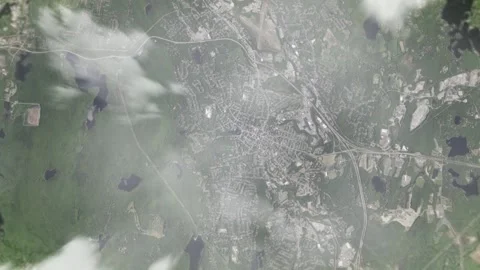 Earth zoom in from space and focus on Leominster, Massachusetts, USA. 3D style Stock Footage 300327974