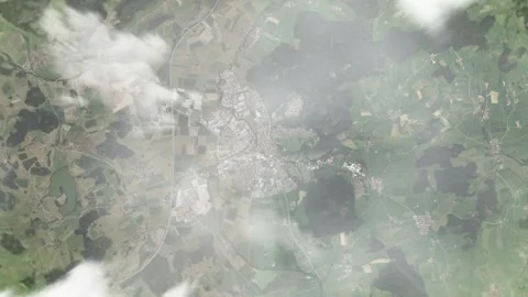 Earth zoom in from space and focus on Leutkirch im Allgäu , Germany. 3D style Stock Footage 300328836