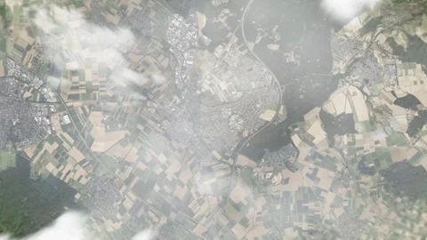 Earth zoom in from space and focus on Meckenheim, Germany. 3D style animation. Stock Footage 300410068