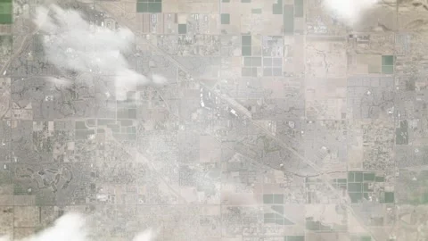Earth zoom in from space and focus on Queen Creek, Arizona, USA. 3D style Stock Footage 300520105