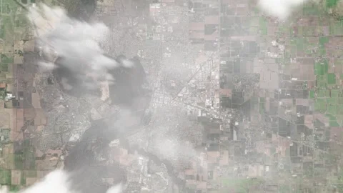 Earth zoom in from space and focus on Shepparton, Australia. 3D style animation. 스톡 동영상 300580198
