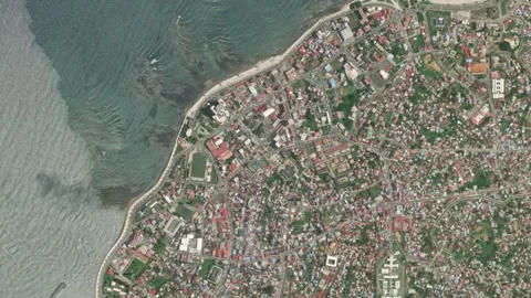 Earth zoom in from space to Bata, Equatorial Guinea Stock Footage 250524423