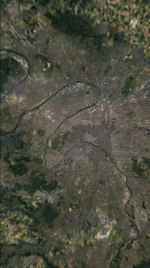 Earth Zoom from Space into Clouds over Paris, France – Cinematic 4K ProRes 422 H Vídeo Stock 333896856