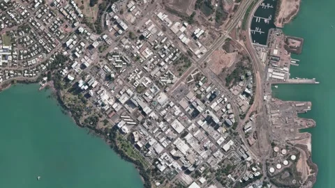 Earth zoom in from space to Darwin, Australia Stock Footage 260445601