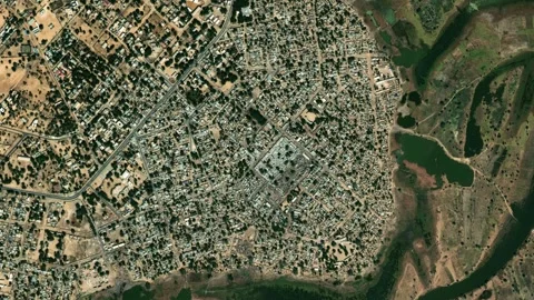 Earth zoom in from space to Diffa, Niger Stock Footage 249806500