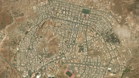 Earth zoom in from space to Espargos, Cabo Verde Stock Footage 251960053