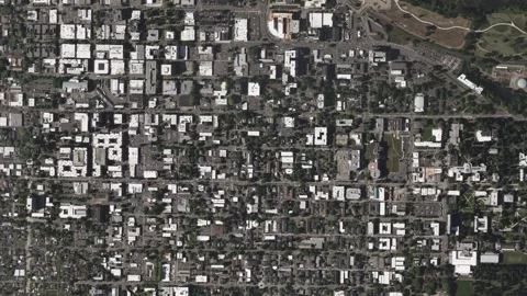 Earth zoom in from space to Eugene, Oregon, USA Stock Footage 282392488