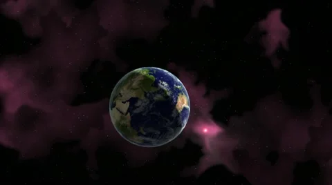Earth zoom in from Space Stock Footage 12384521