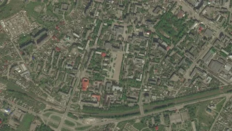 Earth zoom in from space to Khmelnytskyi, Ukraine in Independence Square Stock Footage 226433070