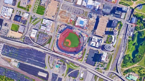 Busch stadium at night, Stock Video