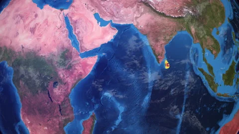 Earth zooming in to Sri Lanka with its b... | Stock Video | Pond5