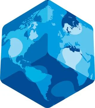 Earth_cube Stock Illustration