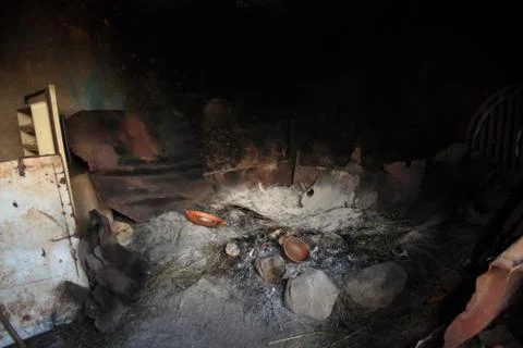 Earthenware Burning Place Stockfoto's