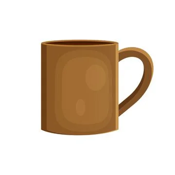 Earthenware ceramic cap brown color Stock Illustration