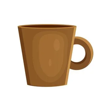Earthenware ceramic cap brown color Stock Illustration