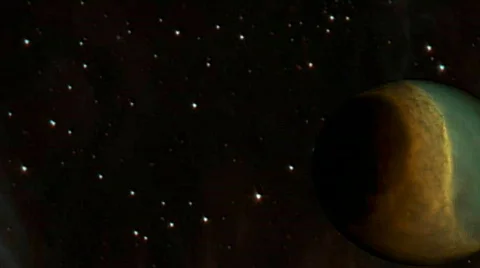 Earthlike Planet In Orbit Stock Footage 843554