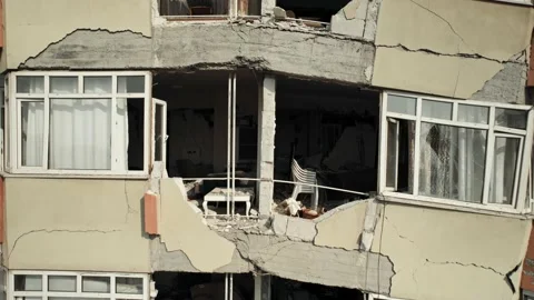 Earthquake Aerial Shot of devastating destruction. Stock Footage 234745833