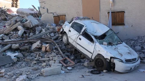 Earthquake aftermath Stock Footage 66783375