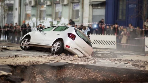 Earthquake Aftermath Video stock 119663764