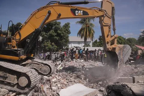 Earthquake aftermath in Haiti, Los Cayos - 16 Aug 2021 Stock Photos