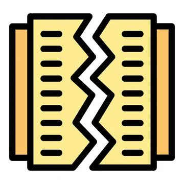 Earthquake causing damage to building facade icon Ilustración de archivo