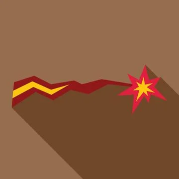 Earthquake causing ground cracks and explosions Stock Illustration