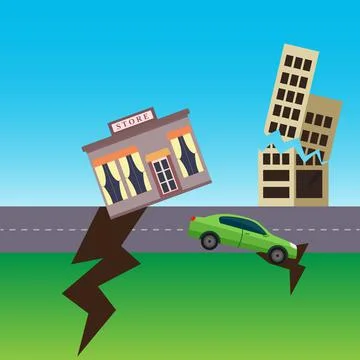 Earthquake concept Stock Illustration