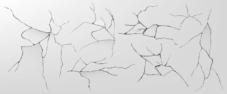 Earthquake cracks - random chaotic pattern Stockillustratie