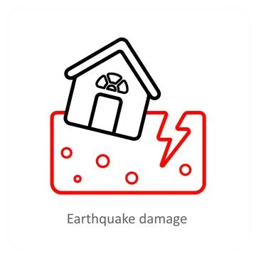 Earthquake Damage Stock Illustration