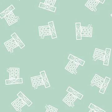 Earthquake disaster line vector seamless pattern Stock Illustration