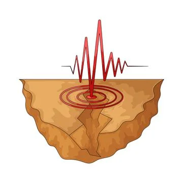 Earthquake illustration Ilustración de archivo