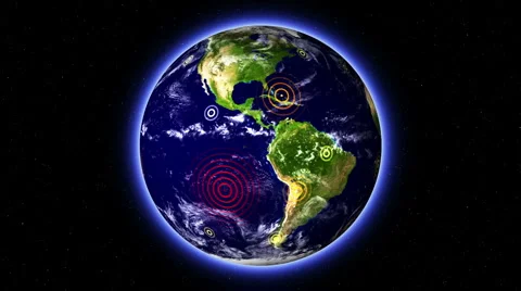 Earthquake Map 03 Stock Footage 1076941