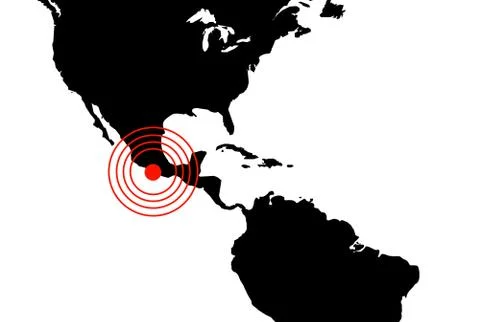 Earthquake in mexico Stock Illustration