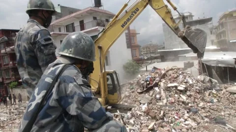 Earthquake Nepal  스톡 동영상 49973193