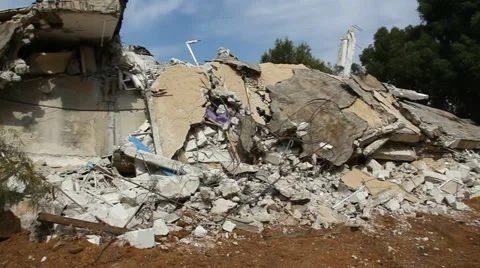 Earthquake rubble Stockbeeldmateriaal 12371655